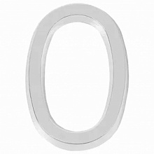 Цифра "0" самоклеящаяся ABS 50*37 Fuaro CP хром