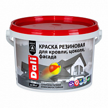 DALI краска резиновая для кровли, цоколя, фасада серый 3 кг