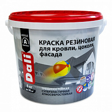 DALI краска резиновая для кровли, цоколя, фасада серый 6 кг