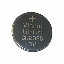 Батарейка VINNIC CR2025 дисковая 3В бл/5 