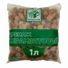 Дренаж керамзитовый 1л средний (фракция10-20) 