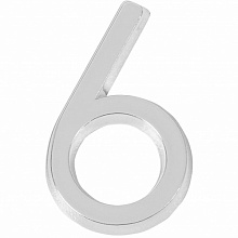 Цифра "6" самоклеящаяся ABS (50*37) Fuaro CP хром