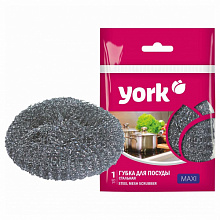 Губка д/посуды из нерж стали МАКСИ YORK 