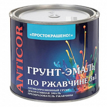 Грунт-эмаль 3 в1 по ржавчине ПРОСТОКРАШЕНО черная 5 кг 