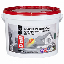 DALI краска резиновая для кровли, цоколя, фасада коричневый 3 кг