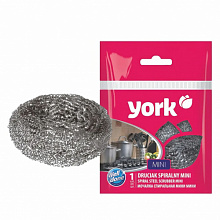 Губка для посуды металл спиральная мини YORK
