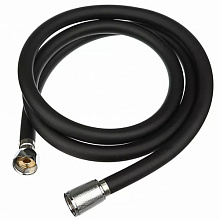 Шланг для душа 150см RAIN 1/2"(Имп)-1/2"(Имп) ПВХ, латунь, антитвист, черный 