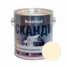 Акватекс СКАНДИ кроющий антисептик для дерева топленое молоко 2,5л
