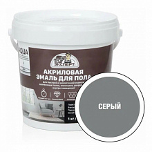 ЭКСПЕРТ эмаль для пола акриловая полуглянец серая 1кг 