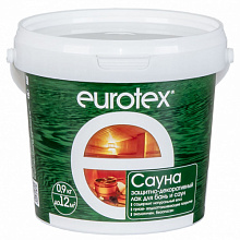 EUROTEX-САУНА Лак защитный для дерева 0.9кг 