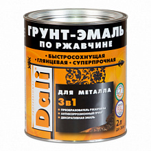 Грунт-эмаль по ржавчине гладкая Зеленый мох 2л Dali 