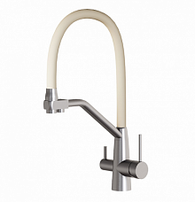 Смеситель для кухни AVRORA KITCHEN AV9006S с гибким изливом цвет бежевый 