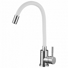 Смеситель GLAUF для кухни, гибкий излив ø35,белый EZA4-F090KW
