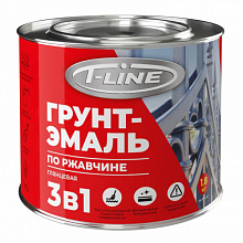 T-Line Грунт-эмаль по ржавчине 3в1 желтая 1,8 кг