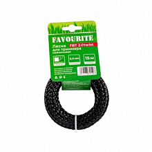 Леска для триммера FBT 2,0мм*15м twist квадрат витой FAVOURITE