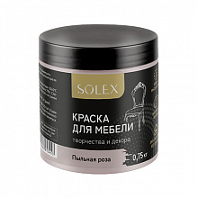 Краска в/д для мебели SOLEX 0,75л пыльная роза