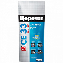 Затирка CERESIT CE 33/2кг светло-коричневый