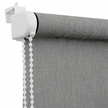 Рулонная штора Касабланка блэкаут серый 160/40 DEKORON